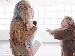 Spanish whore Yuno love gets ravaged by Chewbacca, Yoda and an ewok