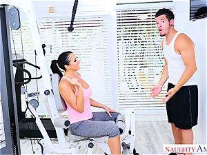 Reagan Foxx finds a massive pipe to rail in the gym